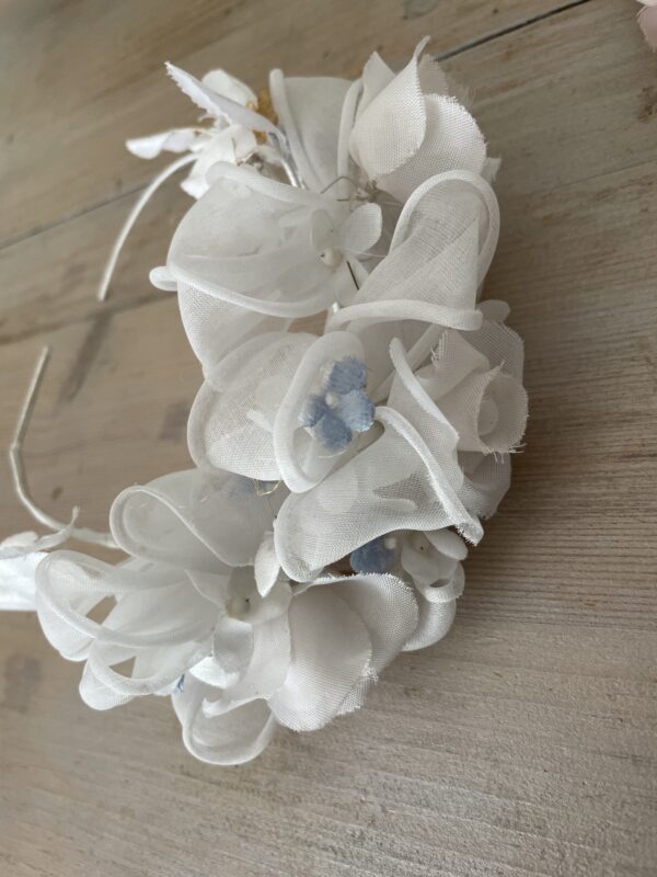Fleurs en tissu véritable - Perles….