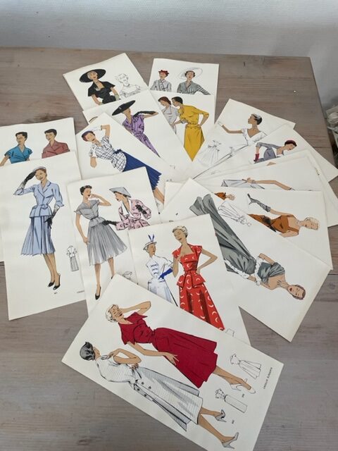 La collection paris-Mode - Croquis élégants - 1951 - Editions Bell -