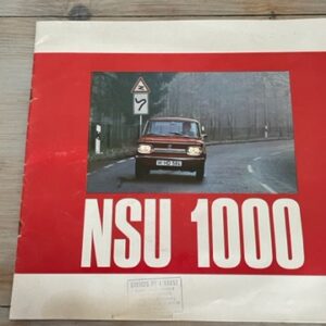 Ancienne brochure publicitaire NSU 1000 - Années 60 -