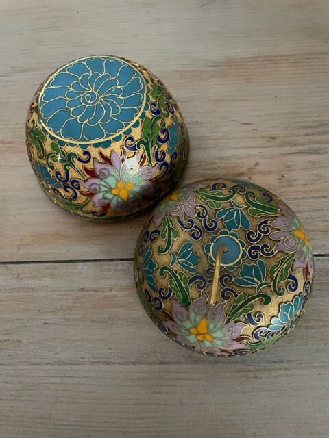 Cloisonné - Jolie pomme boite à bijoux