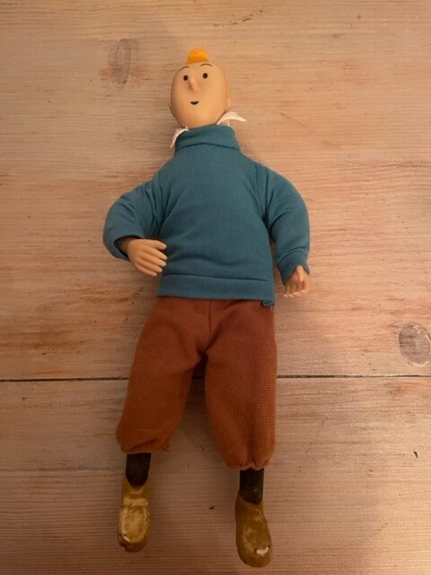 Ancienne figurine Tintin - corps articulé - années 80 -