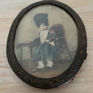 Petit cadre ancien avec lithographie du Prince Impérial - XIXème siècle -