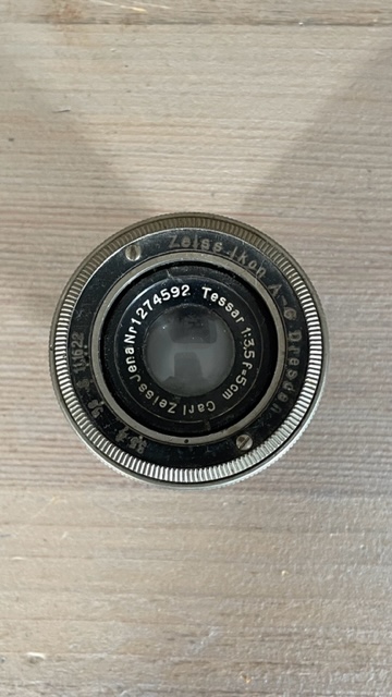Ancien objectif Carl Zeiss Tessar 3,5/50 pour Leica - Années 30 -