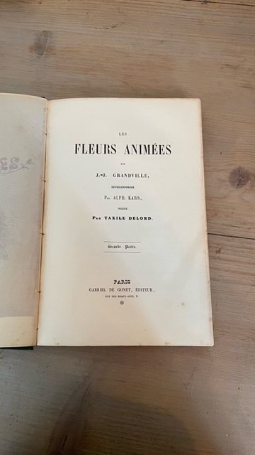 Les fleurs animées - 2 tomes - Par Grandville - Editeur De Gonet -