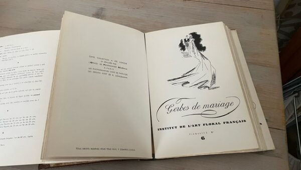 Rare catalogue de l'Institut de l'Art Floral Français sur les fleurs et le mariage - Années 50 -