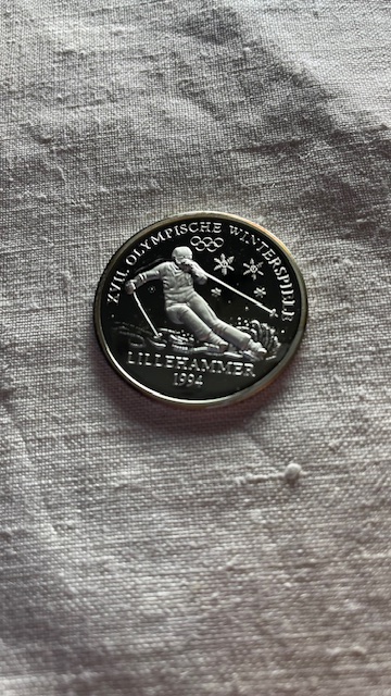 Médaille Jeux Olympiques de Lillehamer - 1994 - Slalom - Certificat -