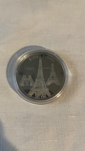 Médaille - Tour Eiffel - 1989 - Les plus beaux trésors du patrimoine français -
