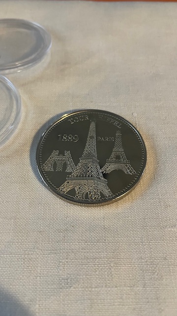 Médaille - Tour Eiffel - 1989 - Les plus beaux trésors du patrimoine français -