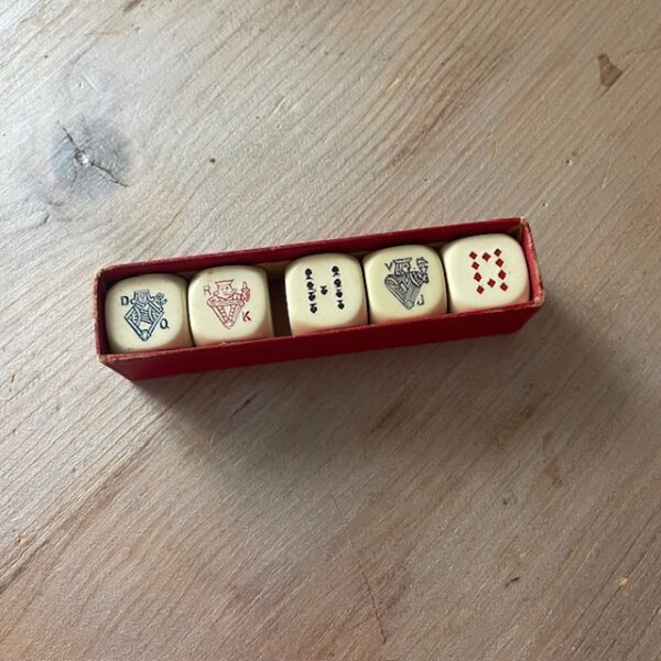 Ancien jeu de dés Poker d'As -