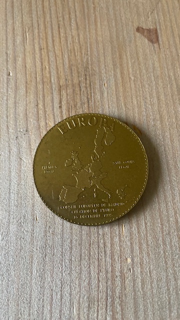 Belgique - Médaille Europa Essai n°1 - 1995 - Bronze - Certificat de garantie -