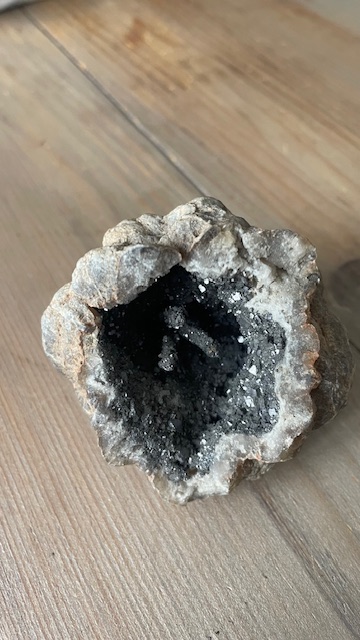 Géode brute de calcite en agate de quartz