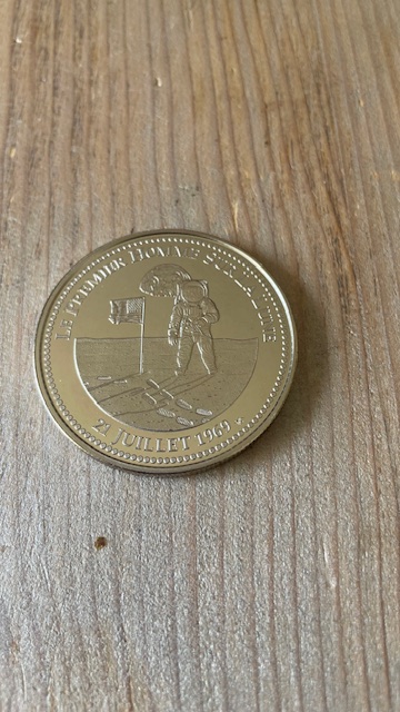 Médaille - Le premier pas sur la lune - Apollo 11 - Trésors du Patrimoine -