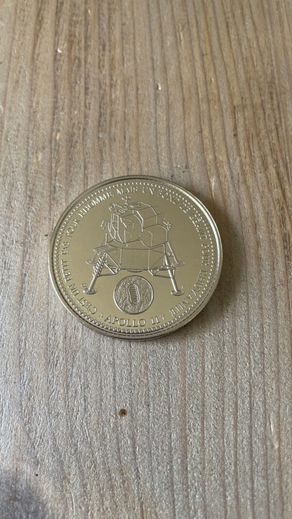 Médaille - Le premier pas sur la lune - Apollo 11 - Trésors du Patrimoine -