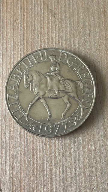 Pièce de 25 pence - Grande-Bretagne - Jubilé d'argent de la Reine Elisabeth II