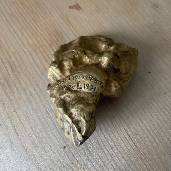 Vide-poche en bronze en forme d'huitre -