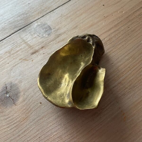 Vide-poche en bronze en forme d'huitre -